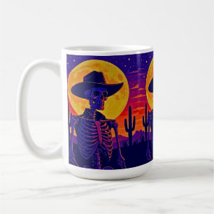 Cowboy Skeleton Under the Desert Moon Coffee Mug