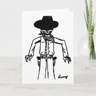 Cowboy Sketch Greeting Card