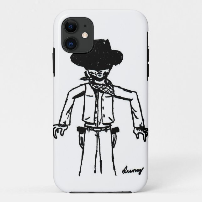 Cowboy Sketch iPhone 5 Coque (Dos)