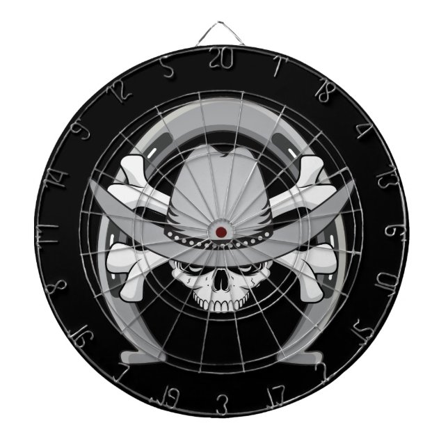 Cowboy Skull Horseshoe Dartboard (Front)