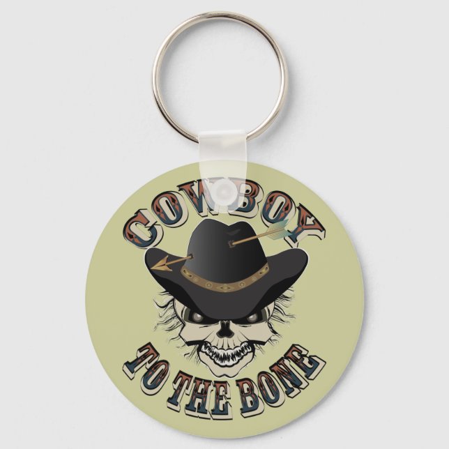 Cowboy Skull Keychain (Front)