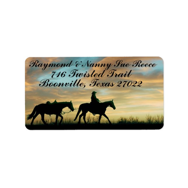 COWBOY SUNRISE  LABEL (Front)