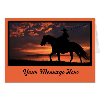 Cowboy Sunset in orange