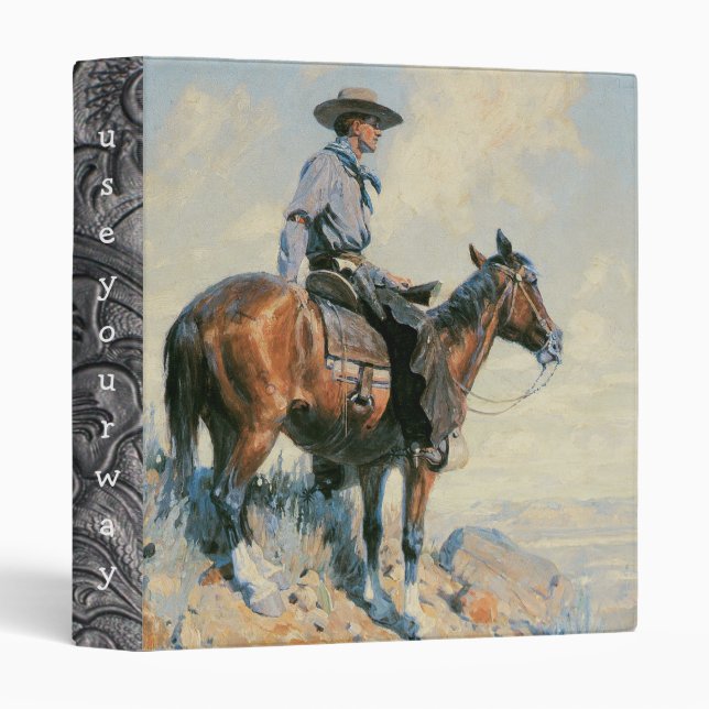 Cowboy sur le regard ! Classeur d'Avery (Devant/Côté)