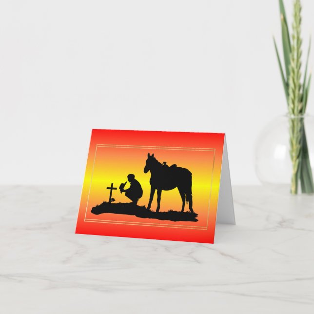 Cowboy Sympathy Card (Front)