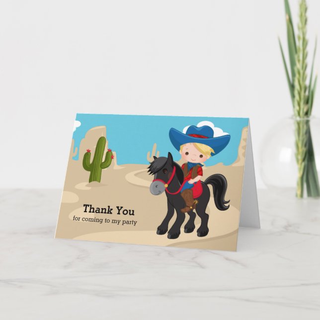 Cowboy Thank You Card (Front)