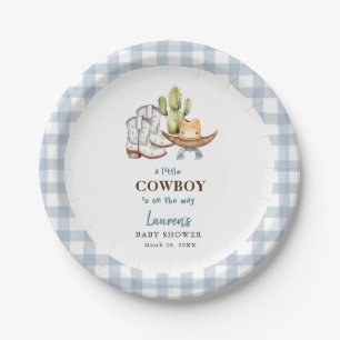 Cowboy themed Baby shower  Paper Plate