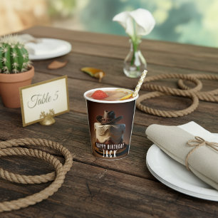 Cowboy themed Birthday Paper Cups