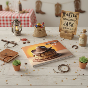 Cowboy themed Birthdays Guest Book