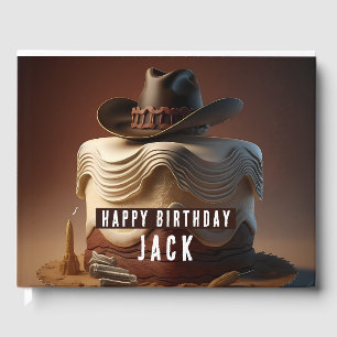 Cowboy themed Birthdays Guest Book