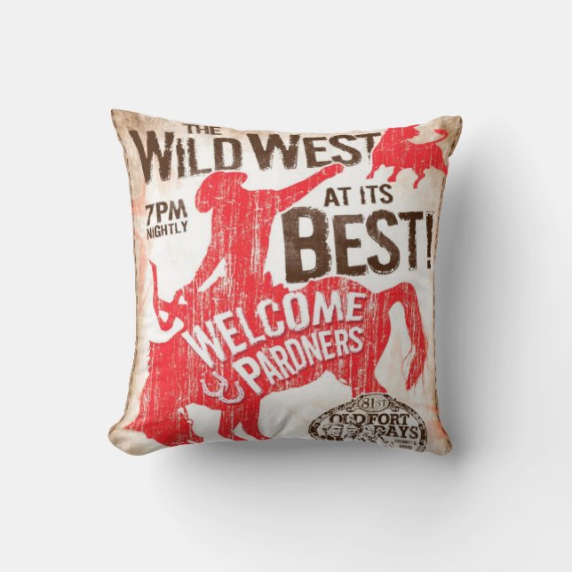 Cowboy Throw Pillow (Front)
