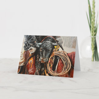 Cowboy travaillant bétail, carte de reconnaissance