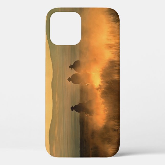 Cowboy Trio: Mountainous Background Gallop. Case-Mate iPhone Case (Back)