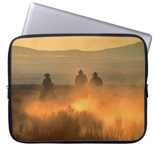 Cowboy Trio: Mountainous Background Gallop. Laptop Sleeve