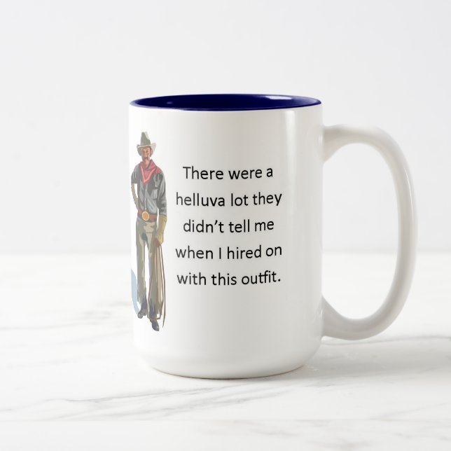 COWBOY Two-Tone COFFEE MUG (Right)