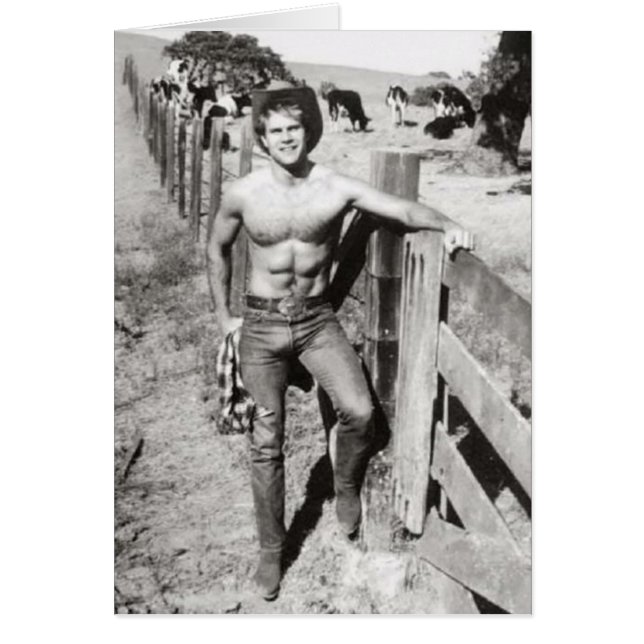 Cowboy vintage de beau mâle (Devant)