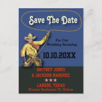 Cowboy Vintage Faire-Part de Mariage