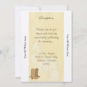 Cowboy Wedding Reception Card