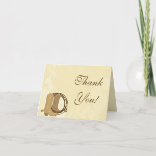 Cowboy Wedding Thank You Card