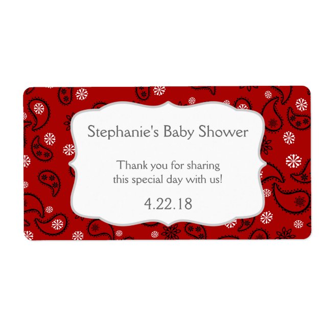 Cowboy Western Baby shower bouteille d'eau Favoris (Devant)