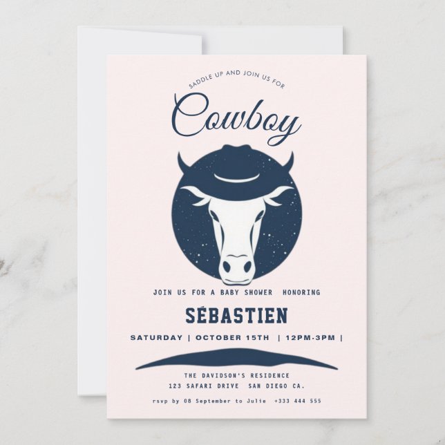 Cowboy Western Birthday Invitation (Front)