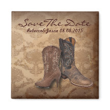 cowboy western country wedding save the date