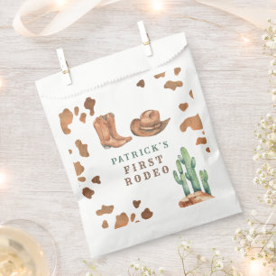 Cowboy Western First Rodeo Birthday Party  Favour Bag