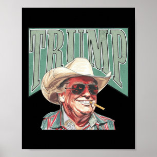 Cowboy Western Make America Great Trump Daddy  Poster