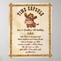 Cowboy western party cute horse time capsule