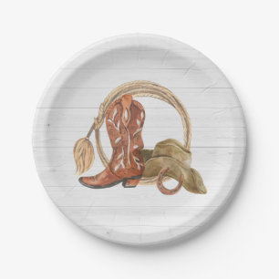 Cowboy Western Party Paper Plate