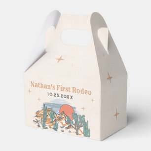 Cowboy Western Rodeo 1st Birthday  Favor Box