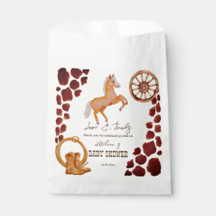Cowboy western rodeo baby shower favour bag