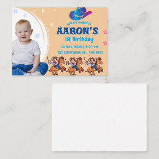 Cowboy Western Rustic Birthday Party Referral Card