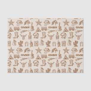 Cowboy Western Tissue Paper