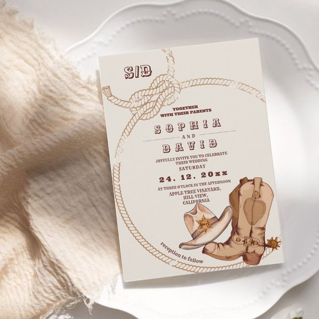 Cowboy Western Wedding  Invitation (Creator Uploaded)