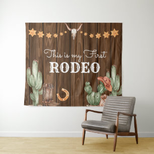 Cowboy Wild West 1st Rodeo Ranch Birthday Party Tapestry