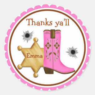 Cowboy  Wild West  Birthday  Stickers