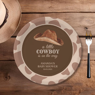 Cowboy Wild West Rodeo Western Boy Baby Shower  Paper Plate