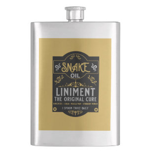 Cowboy Wild West Snake oil Hip Flask