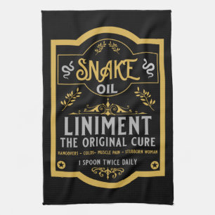 Cowboy Wild West Snake oil Kitchen Towel