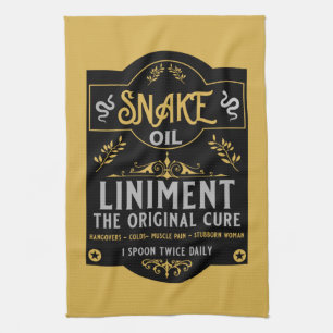 Cowboy Wild West Snake oil Kitchen Towel