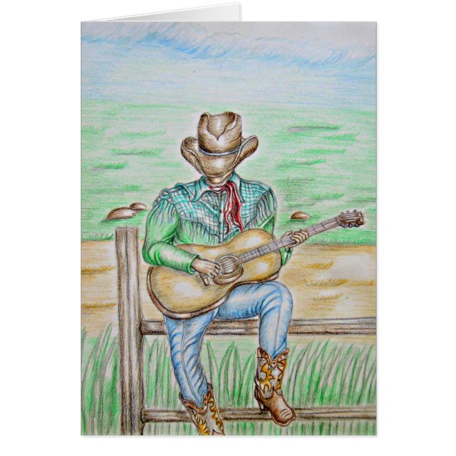 Cowboy with guitar (Front)