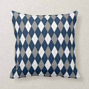 Cowboys Colours Argyle Pattern Throw Pillow