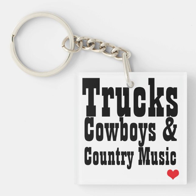 Cowboys de camions et porte - clé de musique (Devant)