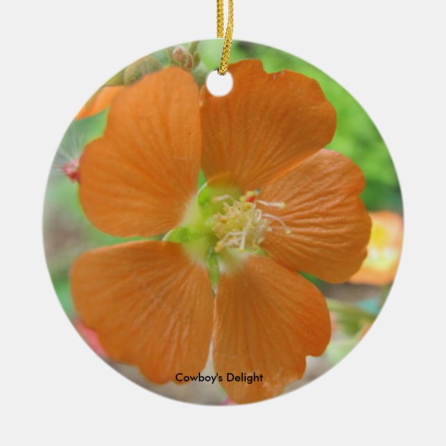 Cowboy's Delight Ceramic Ornament (Front)