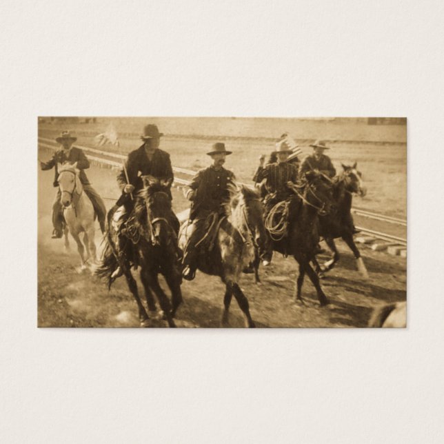 Cowboys Following Teddy Roosevelt's Train 1903 (Front)