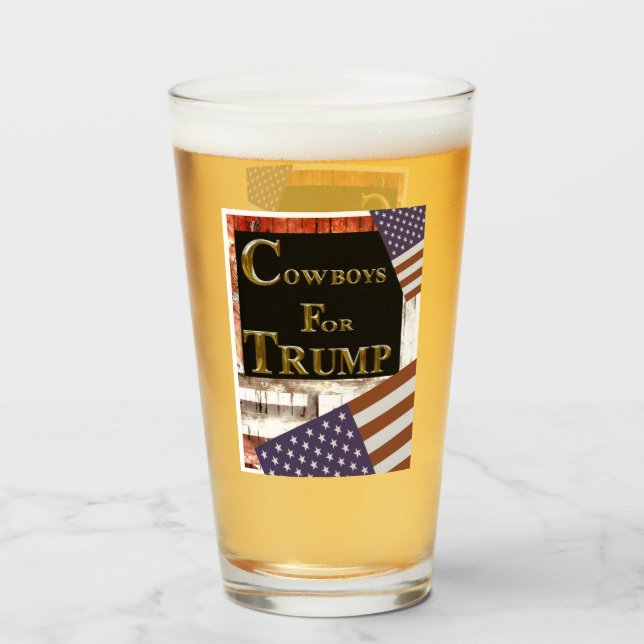 COWBOYS FOR TRUMP GLASS (Front Filled)
