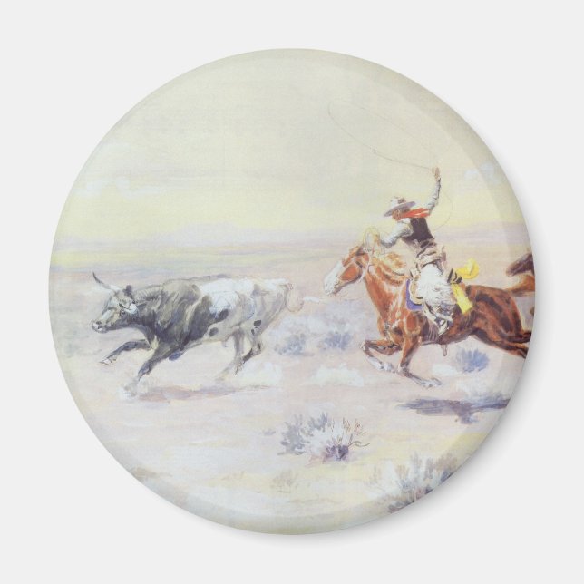 Cowboys from the Bar Triangle by CM Russell Magnet (Front)