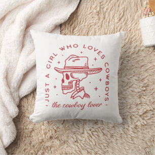 Cowboys lover cowgirl country girl aesthetic throw pillow