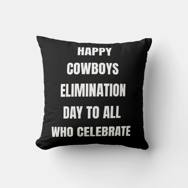 Cowboys Sucks  Throw Pillow (Front)